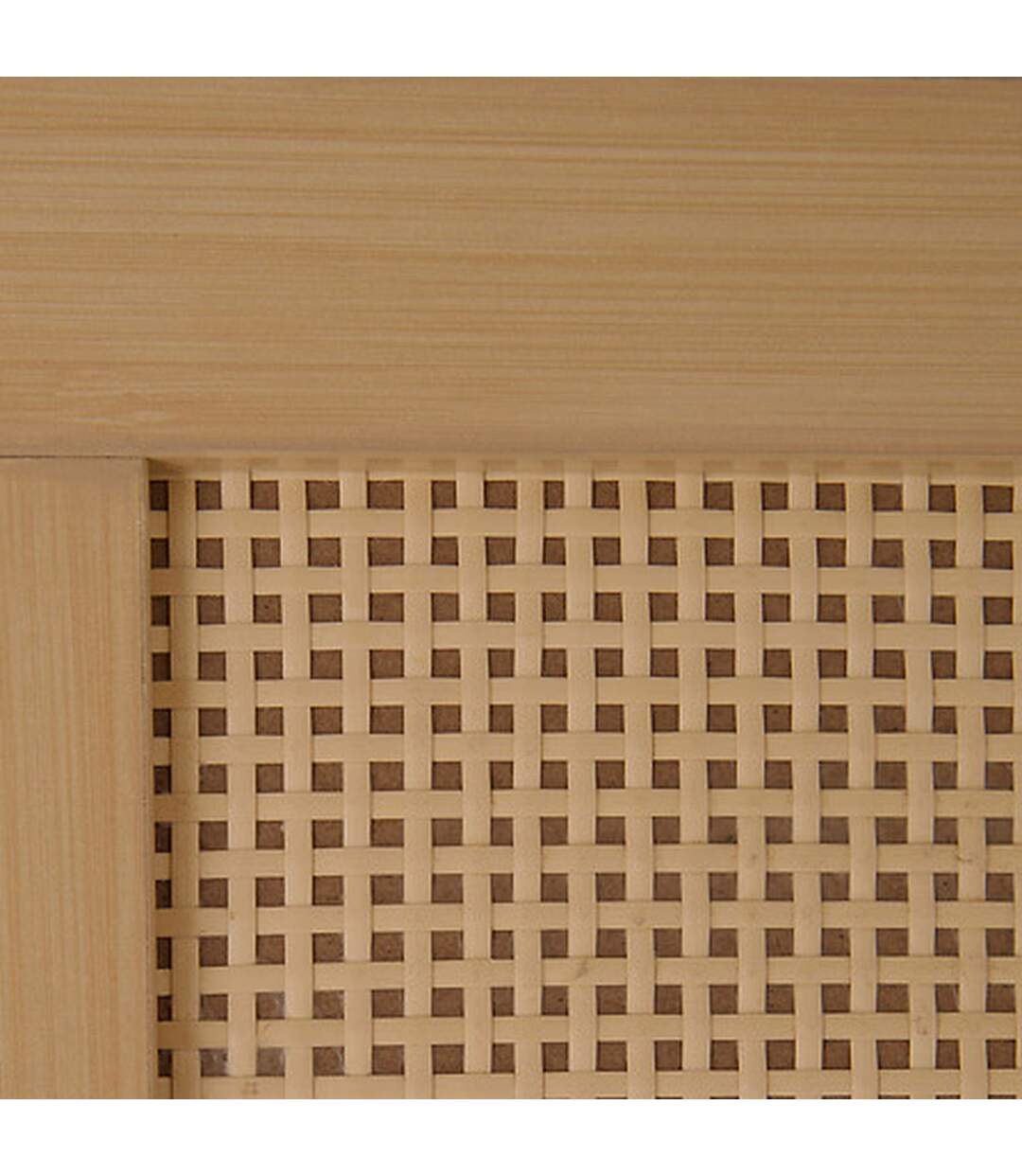 Meuble de rangement en rotin 2 tiroirs et 1 porte CANE - Marron-5