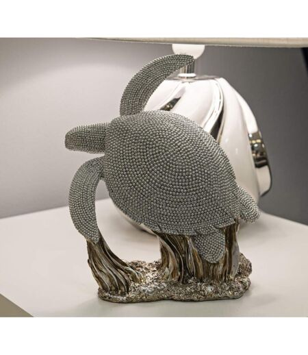 Statuette Déco Tortue Sparky 22cm Argent