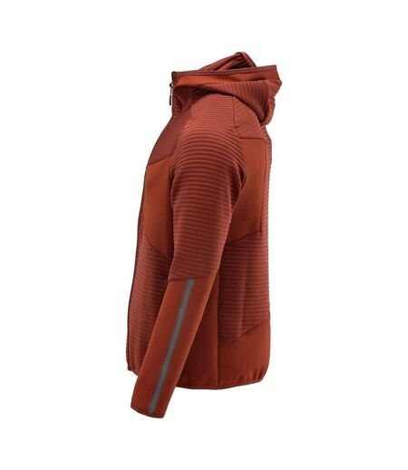 Mens Customised Hooded Fleece Jacket Autumn Red Mascot