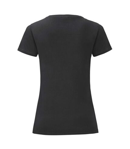 Womens/ladies iconic 150 t-shirt black Fruit of the Loom