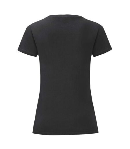 Womens/ladies iconic 150 t-shirt black Fruit of the Loom