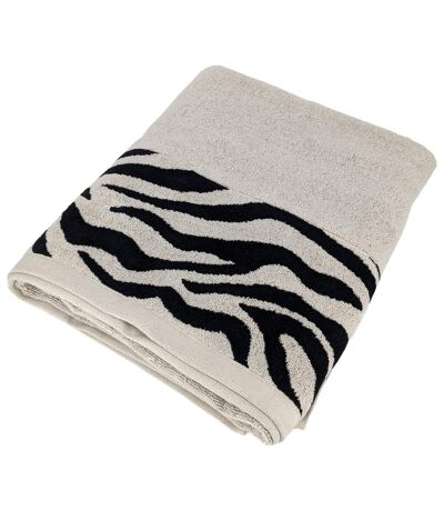 Drap de bain absorbant coton ZEBRA Bordure zèbre