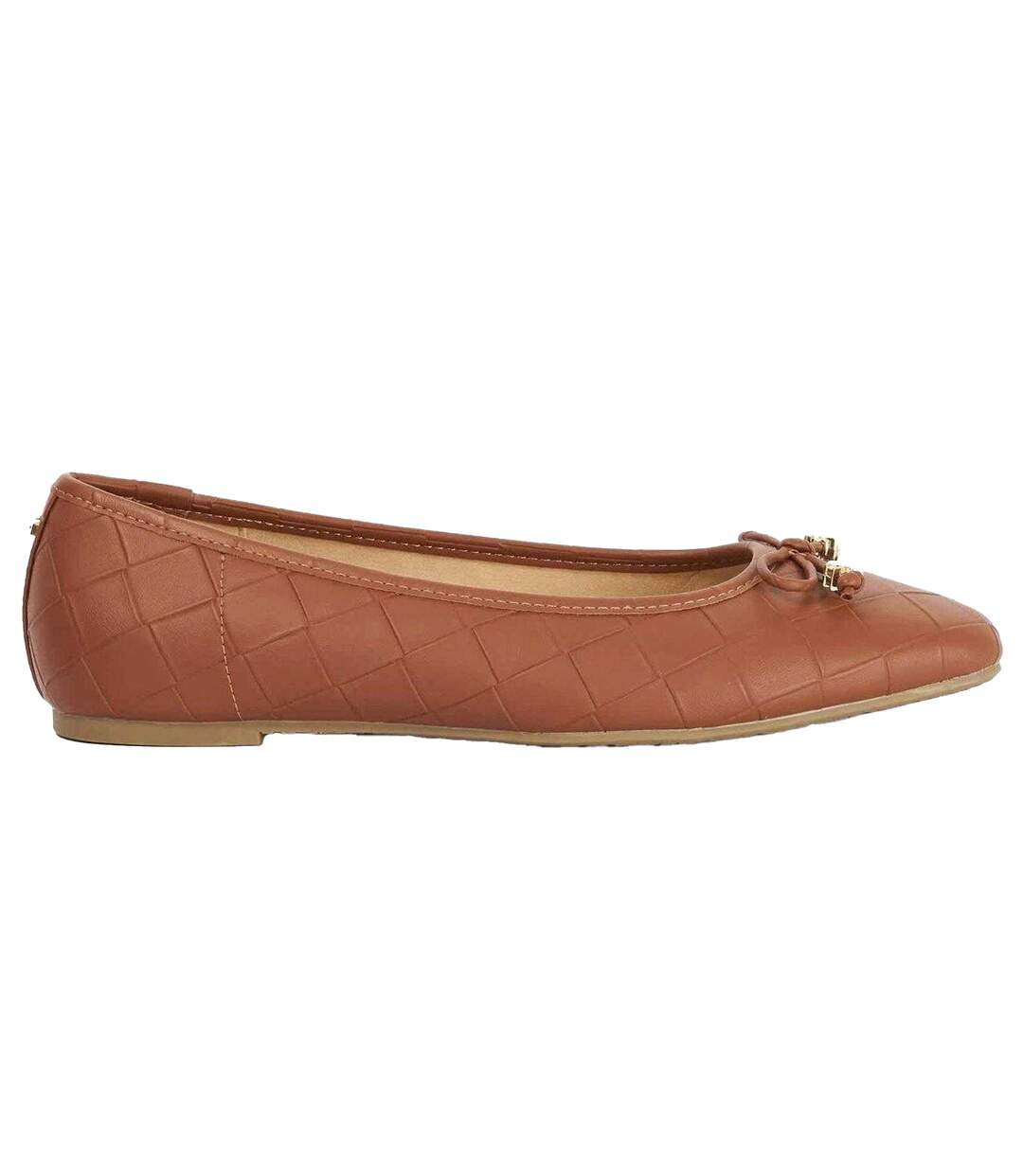 Womens/ladies Hampers Ballet Flats Tan Dune London-1