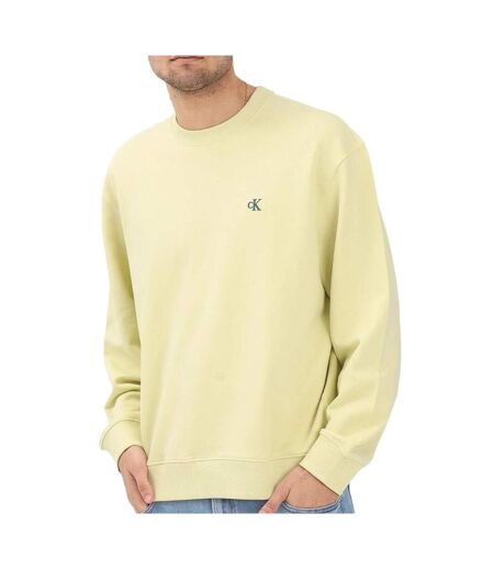 Sweat jaune homme calvin klein jeans ls 350terry