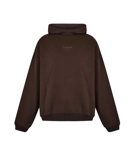 Unisex Adult Relaxed Fit Hoodie Brown Firetrap