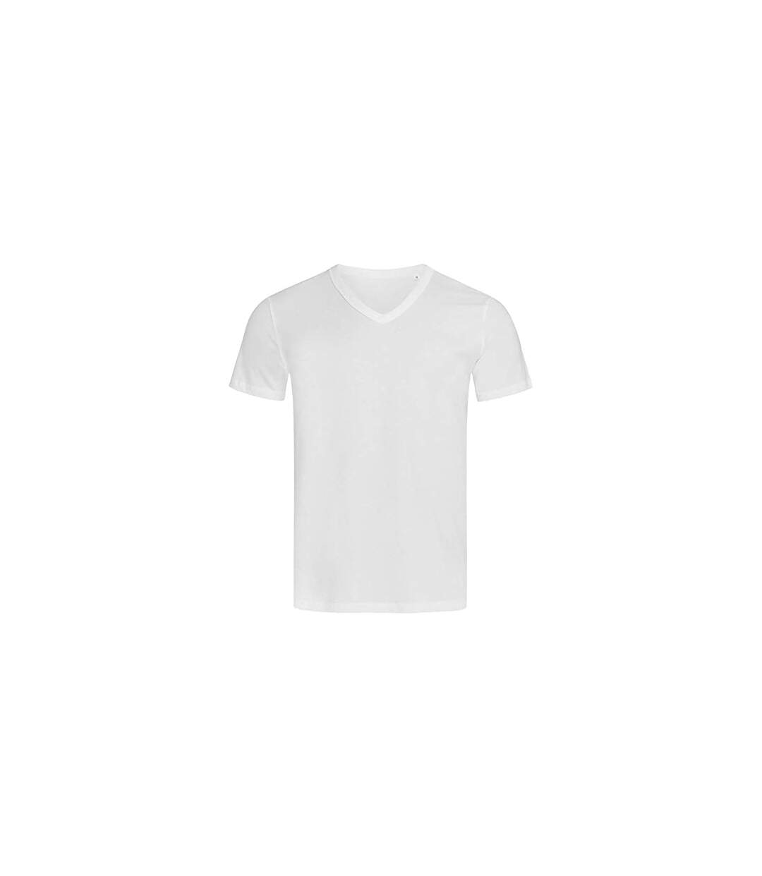 T-shirt col v ben homme blanc Stedman-1