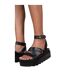 Womens/ladies layla buckle platform sandals black Where´s That From