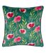 House of bloom piped poppy cushion cover 43cm x 43cm teal Wylder