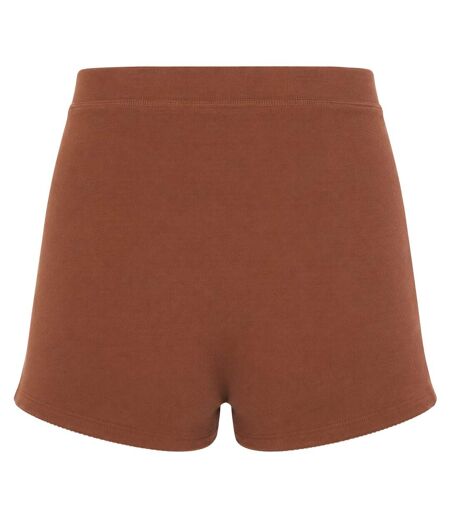 Womens/ladies Salvage Jersey Ribbed Shorts Bronze PJ Salvage