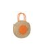 Sac de Plage Fleur 40cm Naturel & Orange