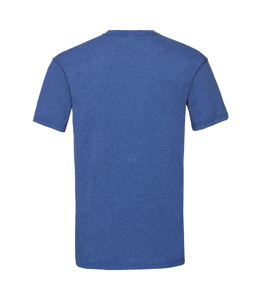 T-shirt manches courtes homme bleu roi chiné Fruit of the Loom