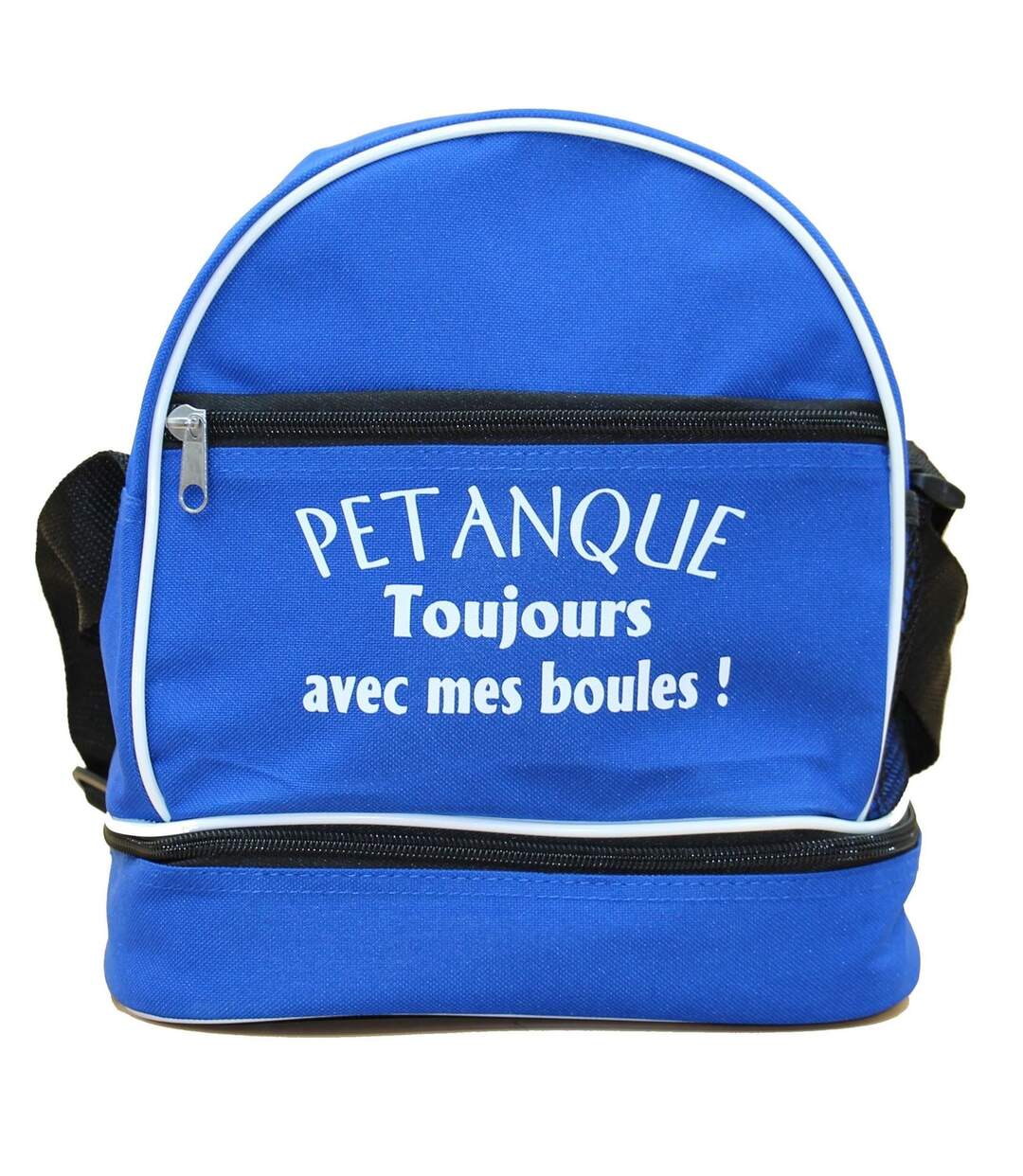 Sac bandoulière pour 3 boules de pétanque - Toujours avec mes boules - bleu-2