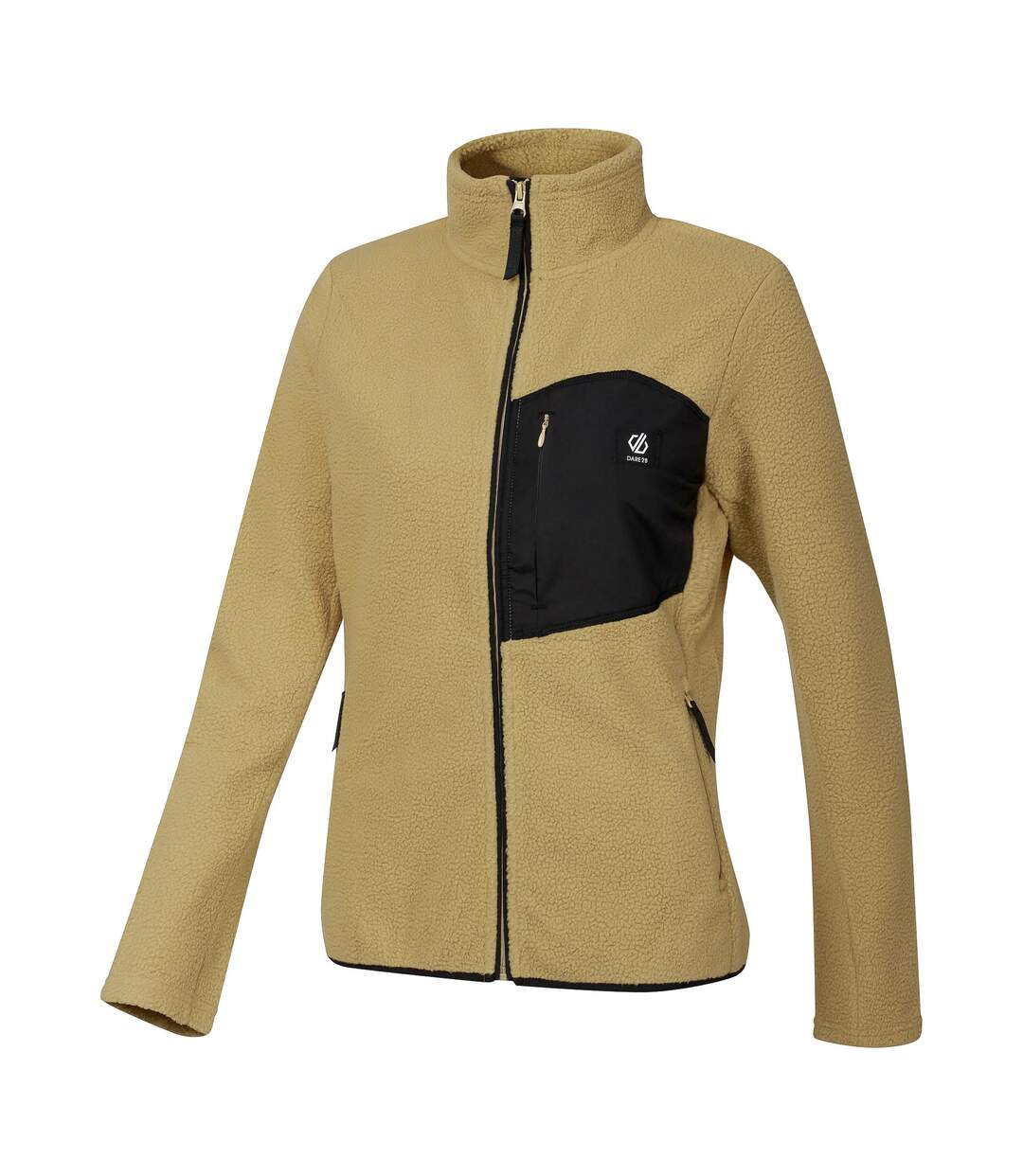 Veste Polaire À Capuche Motif/style Détail Contrasté Excursion Femme Beige Dare 2B-4