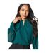 Womens/ladies dobby keyhole top green Principles