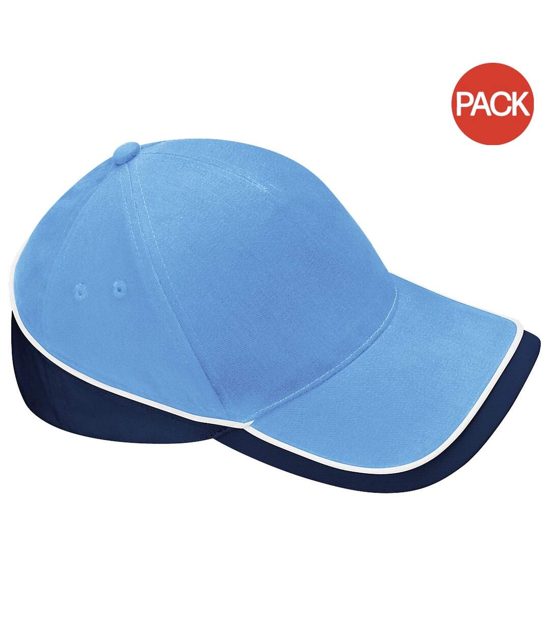 Lot de 2  casquettes de sport adulte bleu ciel/bleu marine Beechfiel-1