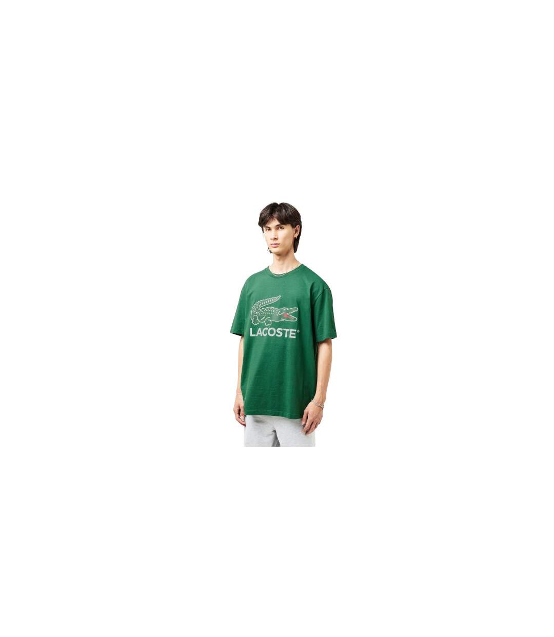 T-shirt Motif/style Imprimé Crocodile Homme Vert Lacoste-1