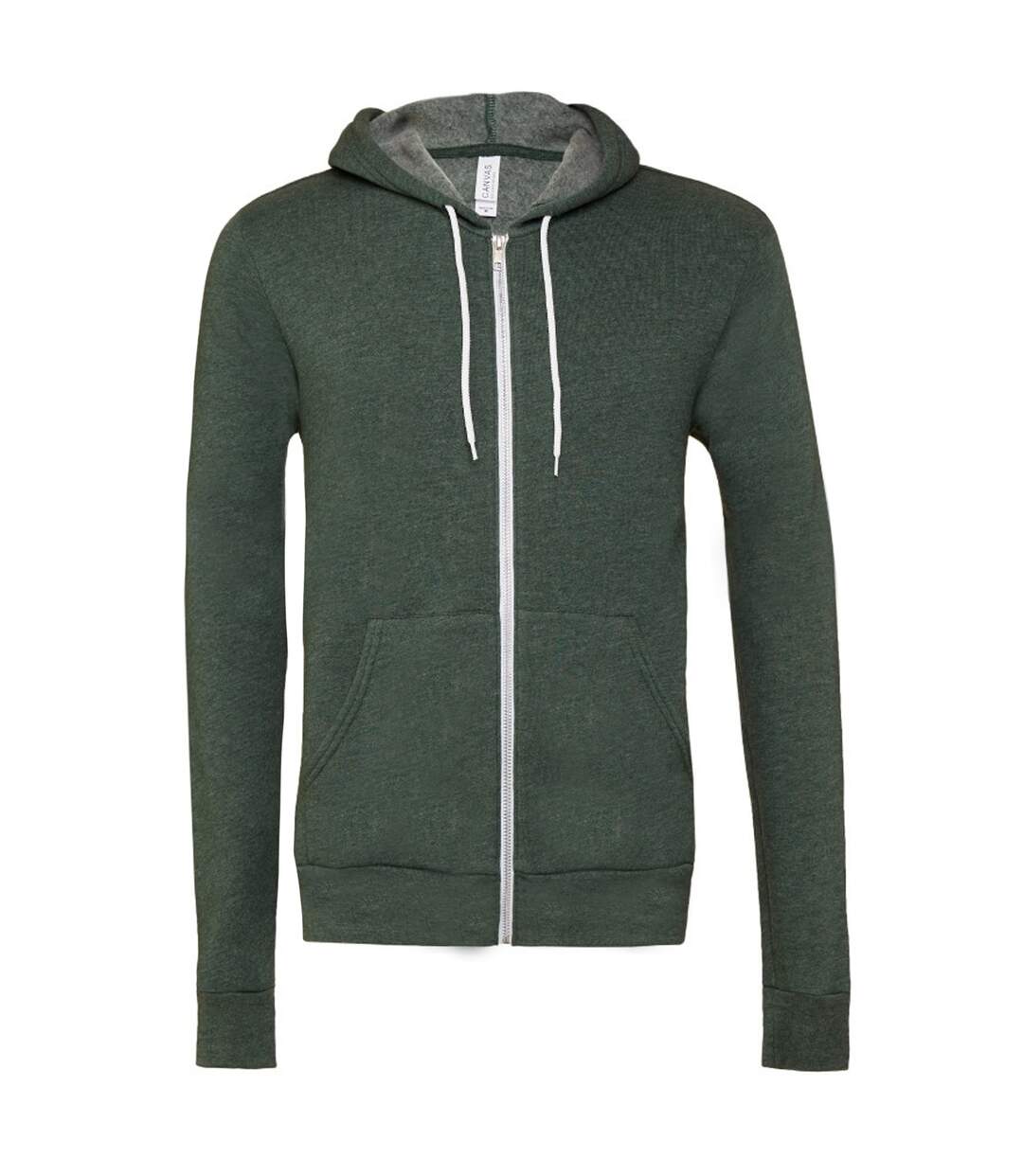 Canvas Sweat À Capuche Et Fermeture Zippée Homme Forêt Chiné Bella + Canvas-1