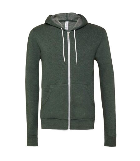 Canvas sweat à capuche et fermeture zippée homme forêt chiné Bella + Canvas