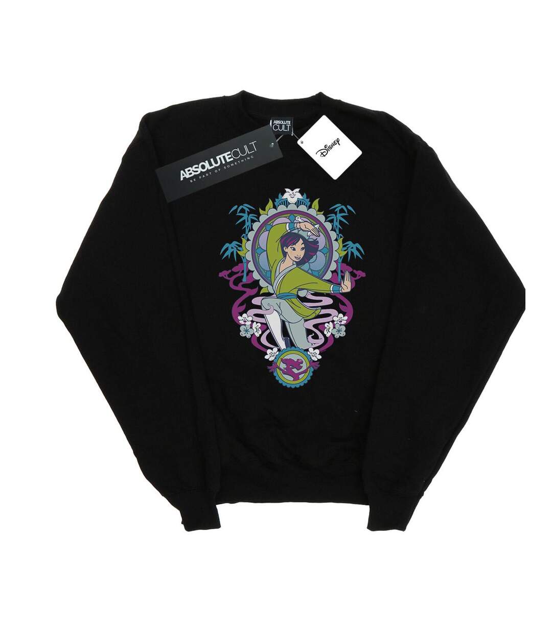 Disney - Sweat MULAN ORNAMENTAL - Femme (Noir) - UTBI13761-1