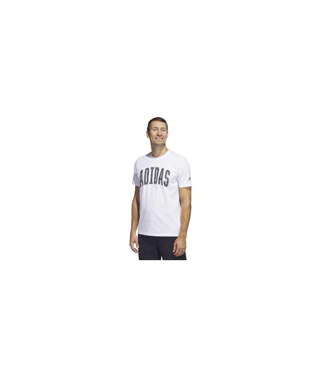Mens Camo Cotton Regular T-shirt White Adidas-1
