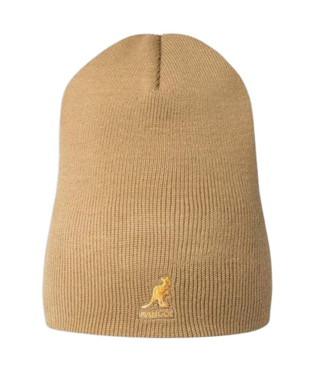 Embroidered Logo Acrylic Pull-on Beanie Camel Kangol-1