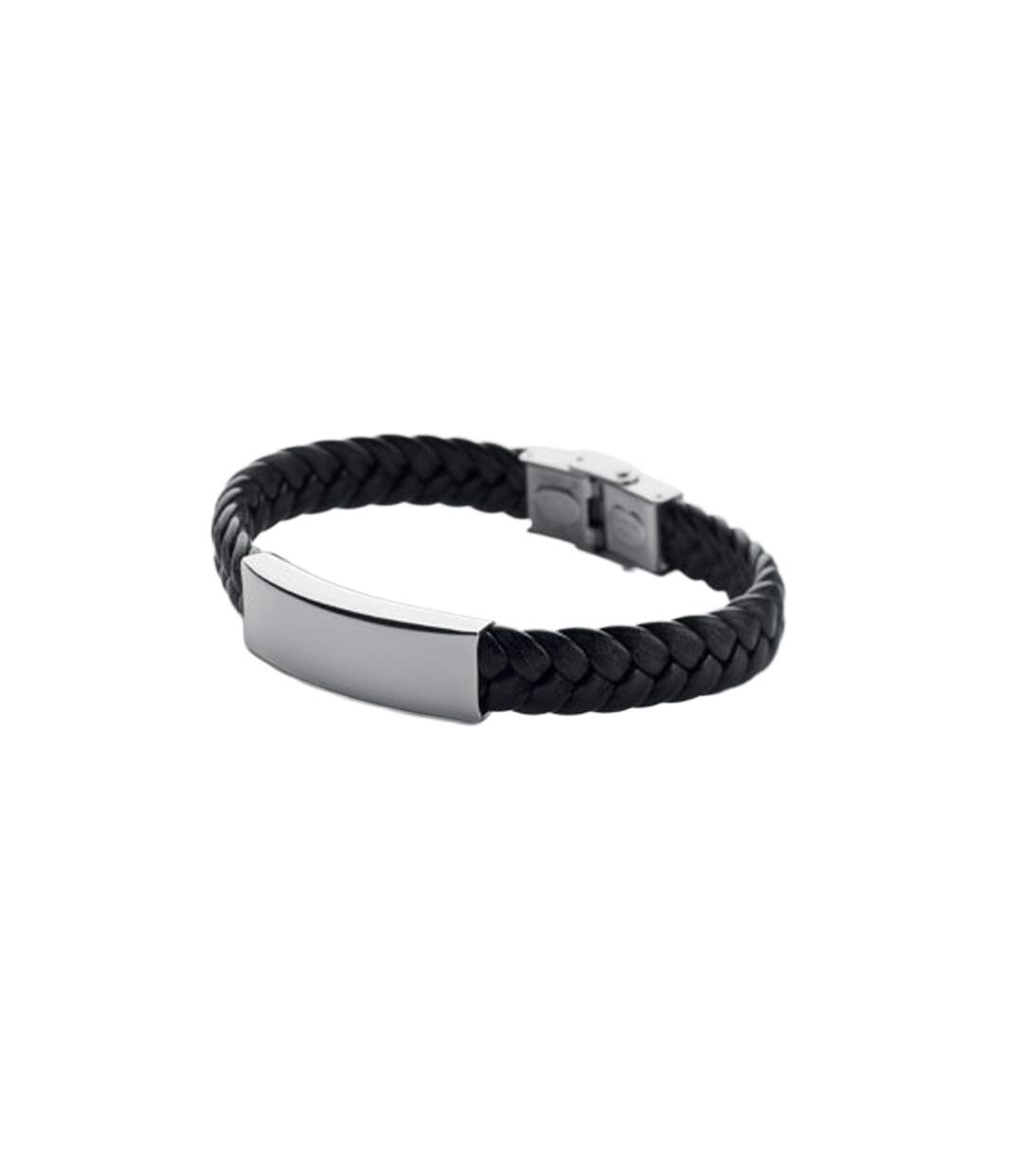 Faulet Faux Leather Braided Bracelet One Size Black MidOcean-4