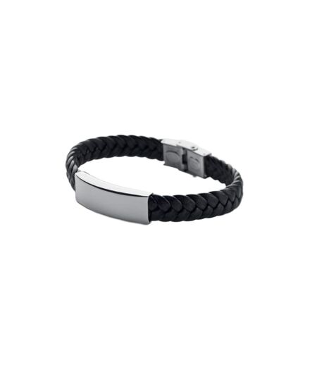 Faulet Faux Leather Braided Bracelet One Size Black MidOcean