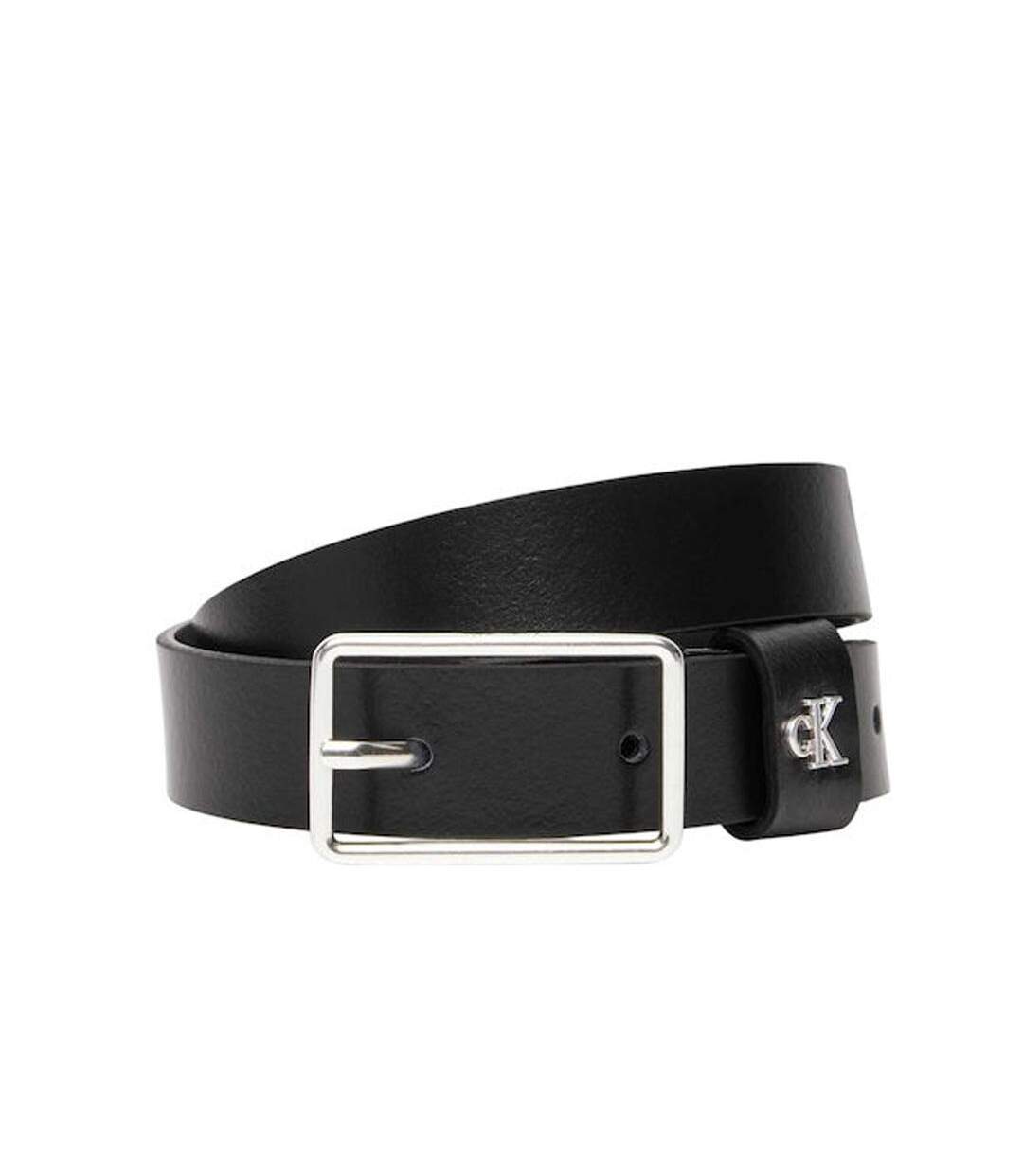 Ceinture noire homme calvin klein jeans buckle-1