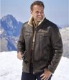 Fliegerjacke in Wildlederoptik mit Teddyfutter Atlas For Men