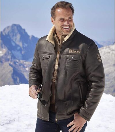 Blouson Aviateur Suédine Doublé Sherpa 