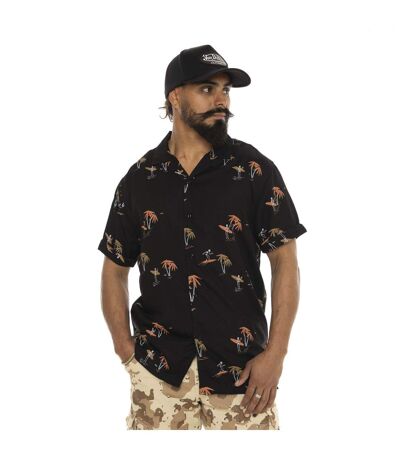 Chemise homme manches courtes en viscose imprimée Waves Vondutch