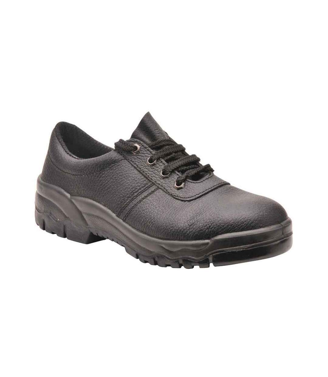 Mens steelite s1p leather safety shoes black Portwest-1