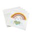 Lot de 20 Serviettes en Papier Nuage Rainbow 33x33cm Blanc-1