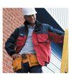 Result Mens Workgaurd Zip Sleeve Heavy Duty Water Repellent Windproof Jacket (Red/Navy)
