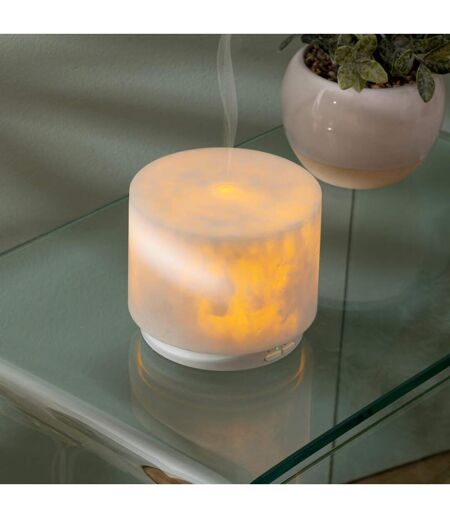 Diffuseur d'Huile Essentielle Effet Marbre Elsy 100ml Blanc