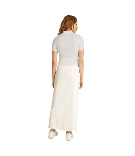 Polo Motif/style Court Femme Écru Tommy Jeans
