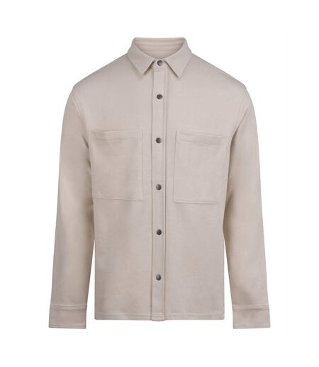 Unisex Adult Premium Piqué Long-sleeved Overshirt Natural Front Row