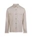 Unisex Adult Premium Piqué Long-sleeved Overshirt Natural Front Row-1