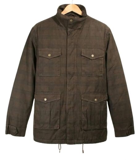 Parka Saharienne Winchester Marron à Carreaux – Doublée & Multi-poches