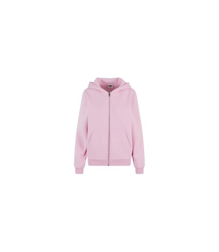 Sweat À Capuche Duveteux Femmes/ladies Rose Tendre Build Your Brand