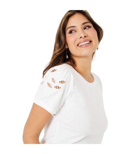 T-shirt femme blanc cassé Principles Principles