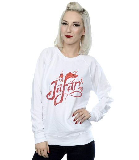 Disney - Sweat ALADDIN MOVIE JAFAR FLAMES LOGO - Femme (Blanc) - UTBI5483