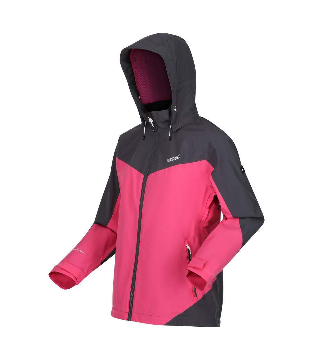 Veste imperméable bosfield femme flamant rose / gris phoque Regatta-3