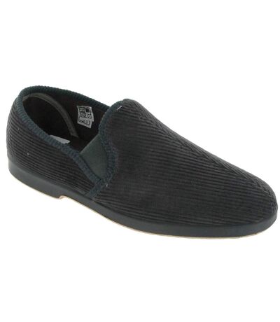 GBS Exeter Mens Twin Gusset Slipper / Mens Slippers (Grey) - UTFS104