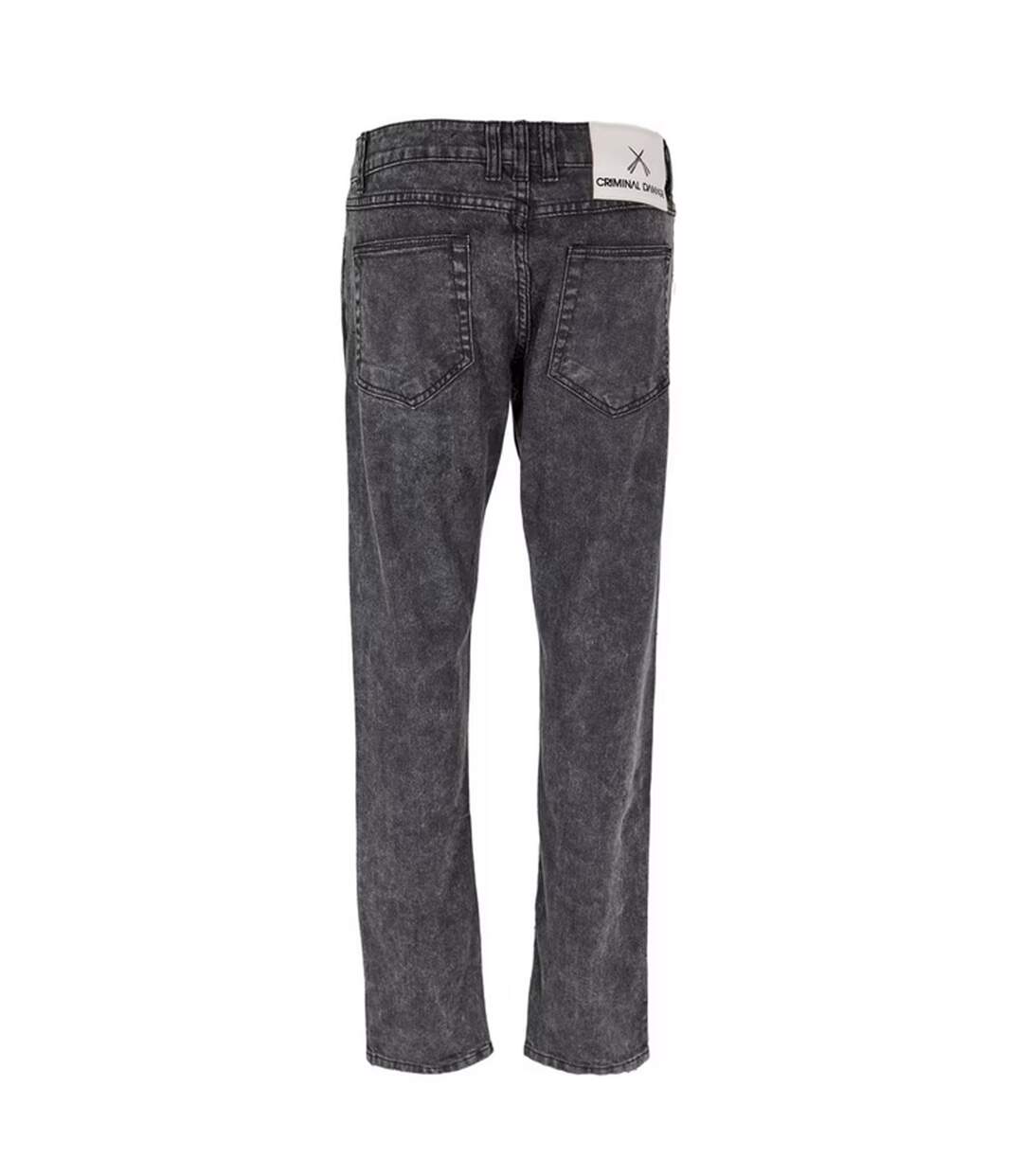 Mens Sos 5 Pockets Skinny Jeans Grey Criminal Damage-2
