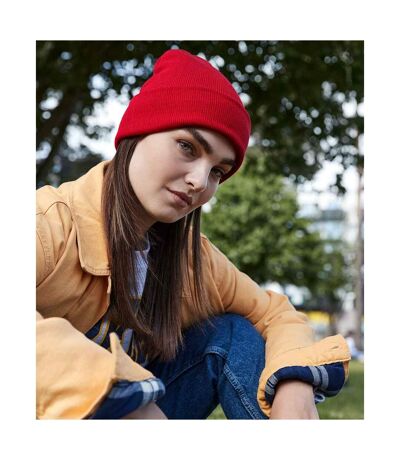 Original Cuffed Organic Cotton Beanie Classic Red Beechfield