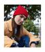 Original cuffed organic cotton beanie classic red Beechfield