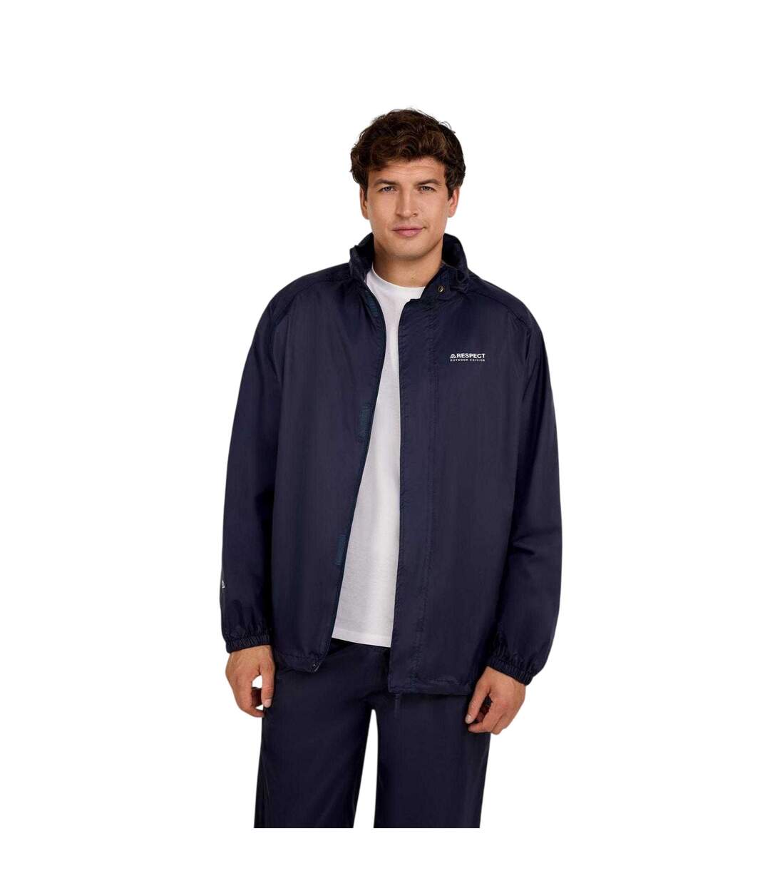 Mens Packaway Waterproof Jacket Navy Minoti-4