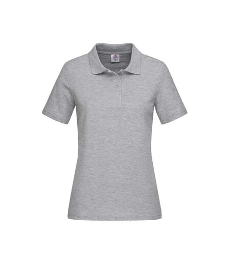 Stedman Womens/Ladies Cotton Polo (Heather Grey) - UTAB283