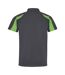AWDis Cool Mens Contrast Polo Shirt (Charcoal/Lime) - UTPC7061